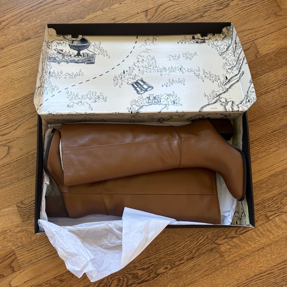 Brown Knee-High Leather Boots